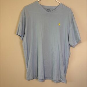Polo by Ralph Lauren Sky Blue V-Neck Tee